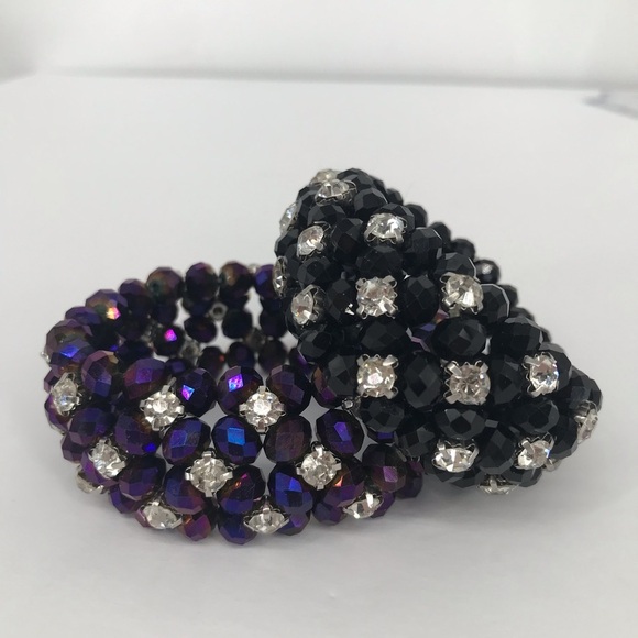 5 for $25 🌼 Oil slick Iridescent Beaded Stretch Bracelet - Picture 5 of 5